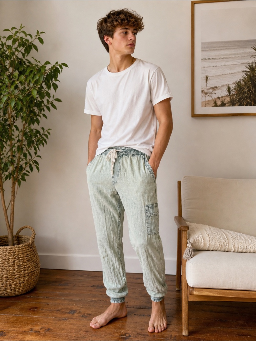 Rip Curl Washed Sage Elastic Waist Jogger Pants